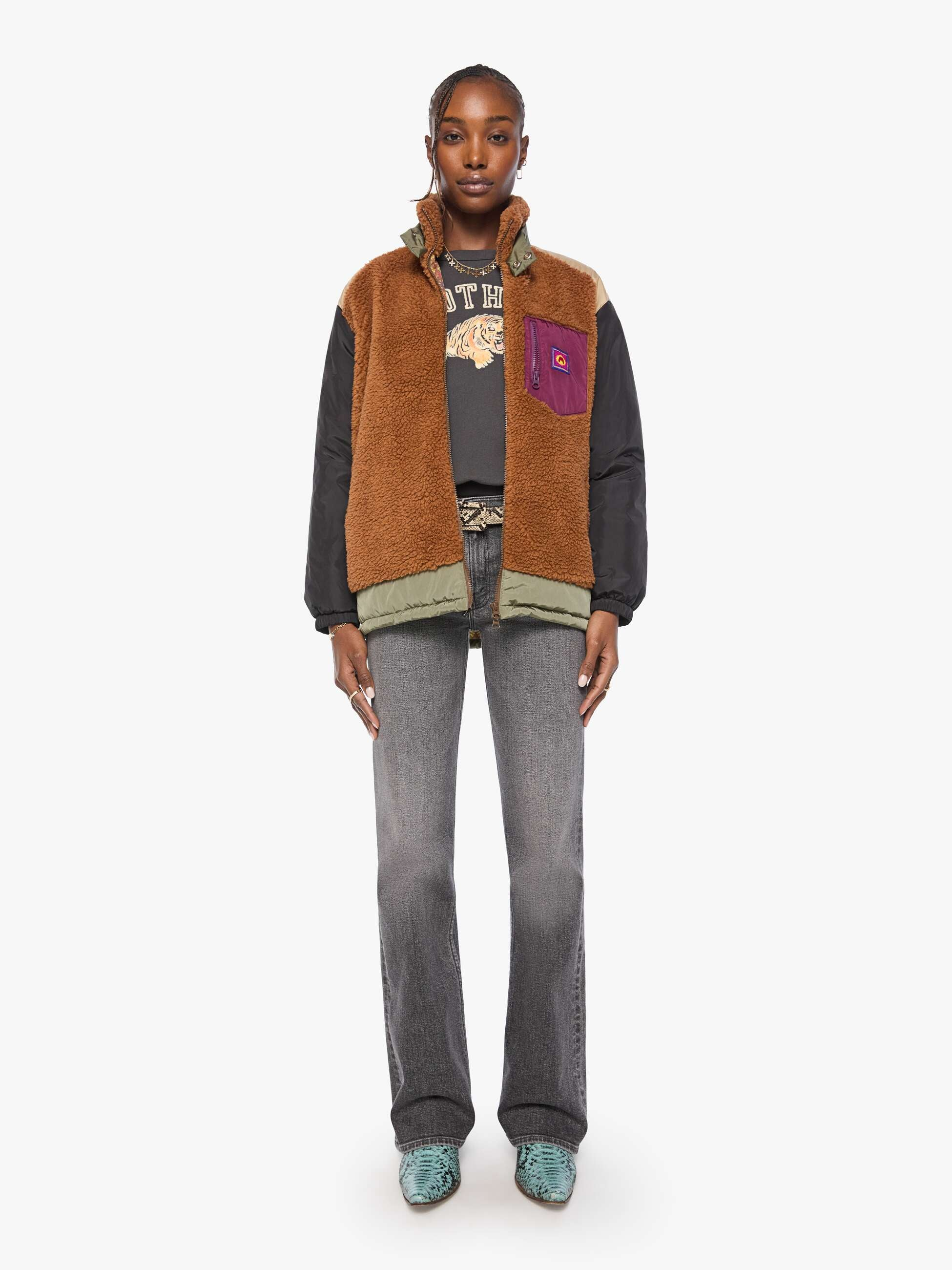MOTHER Shearling Look